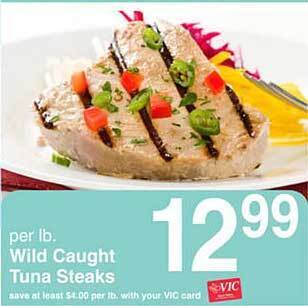 Harris Teeter Wild caught tuna steaks offer