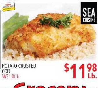 Potato crusted cod