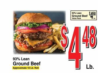 Super Saver 93% lean ground beef offer