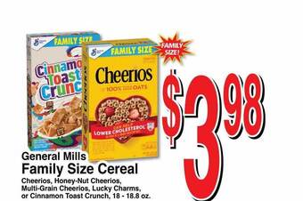 Super Saver General mills family size cereal offer