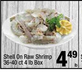 Super King Markets Shell on raw shrimp offer