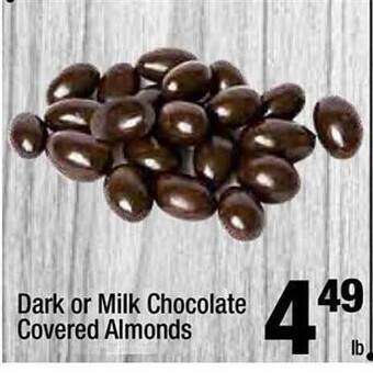 Super King Markets Dark or milk chocolate covered almonds offer
