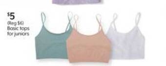 Bealls Basic tops for juniors offer