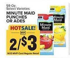 Food Lion Minute maid punches or ades offer