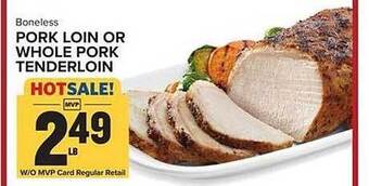 Food Lion Pork loin or whole pork tenderloin offer