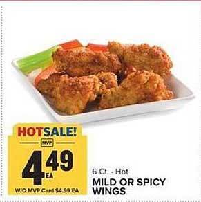 Food Lion Mild or spicy wings offer