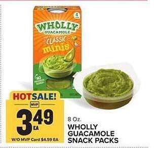 Food Lion Wholly guacamole snack packs offer