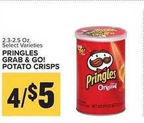Food Lion Pringles grab & go! potato crisps offer