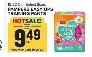 Food Lion Pampers easy ups training pants offer