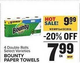 Food Lion Bounty paper towels offer