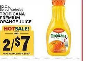 Food Lion Tropicana premium orange juice offer