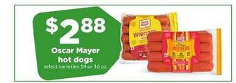 Hy-Vee Oscar mayer hot dogs offer