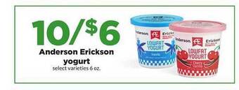 Hy-Vee Anderson erickson yogurt offer