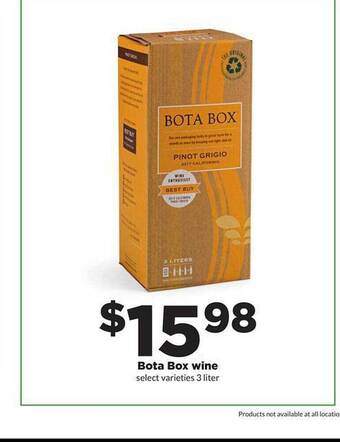 Hy-Vee Bota box wine offer
