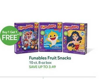 Publix Funables fruit snacks offer
