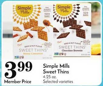 Pavilions Simple mills sweet thins offer
