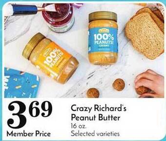 Pavilions Crazy richard's peanut butter offer
