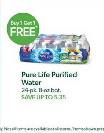 Publix Pure life purified water offer