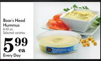 Pavilions Boar's head hummus offer
