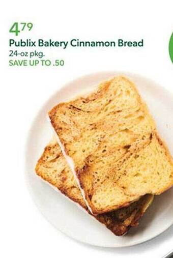Publix Publix bakery cinnamon bread offer