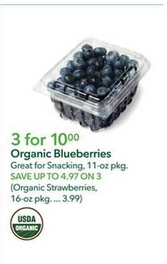 Publix Organic blueberries offer
