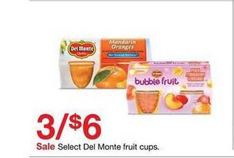 Target Del monte fruit cups offer