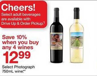 Target Photograph 750ml wine offer