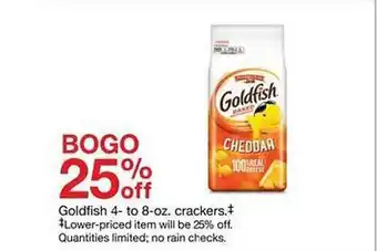 Target Goldfish 4- of 8-oz. crackers offer