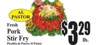 Baja Ranch Fresh pork stir fry offer