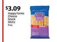 Aldi Happy farms cheese snack sticks offer