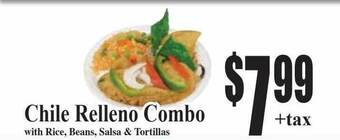 Baja Ranch Chile relleno combo offer