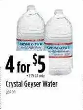 Bel Air Markets Crystal geyser water offer