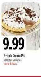 Bel Air Markets 9-inch cream pie offer