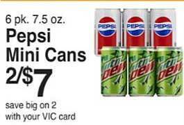Harris Teeter Pepsi mini cans offer
