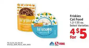 Safeway Friskies cat food offer