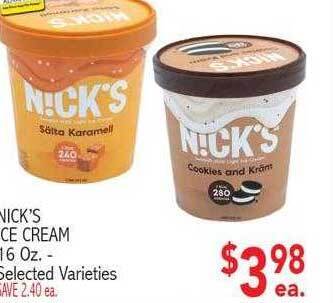 Ingles Markets Nick's ice cream offer