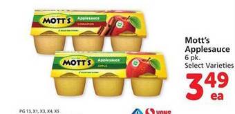 Safeway Mott's applesauce offer