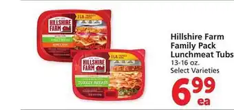 Safeway Hillshire farm family pack lunchmeat tubs offer