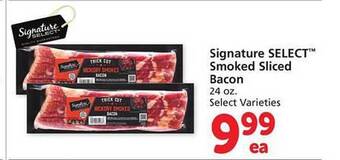 Safeway Signature select smoked sliced bacon offer