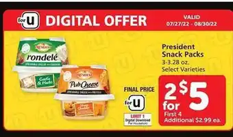 Safeway Rondelé, pub cheese offer