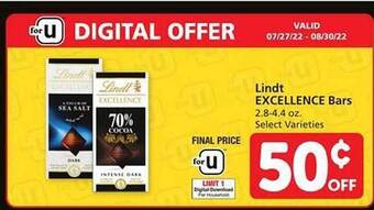 Safeway Lindt excellence bars offer