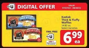 Safeway Kodiak thick & fluffy waffles offer