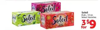Safeway Soleil 8pk, 12 oz offer