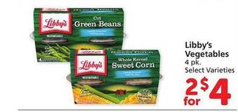 Safeway Libby's vegetables offer