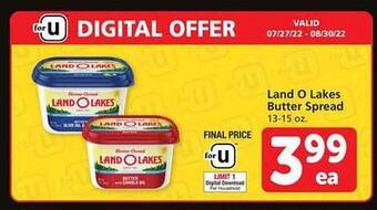 Safeway Land o lakes butter spread offer