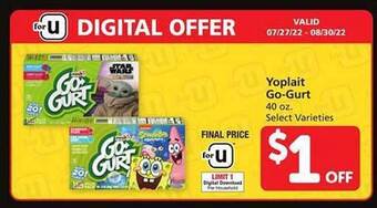 Safeway Yoplait go-gurt offer