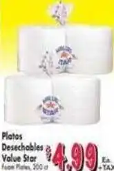 Platos Desechables Value Star