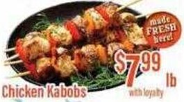 Chief Supermarket Chicken Kabobs offer