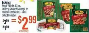 Chief Supermarket Eckrich Smok-Y Links 8.3 oz. offer