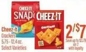 Chief Supermarket Cheez-It Crackers 5.75-12.4 oz. offer